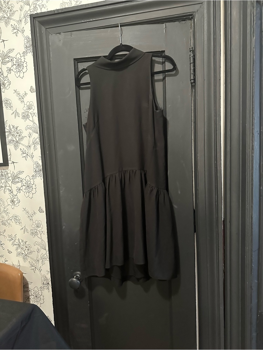 Eliza J Black Sleeveless High-Neck Mini Dress